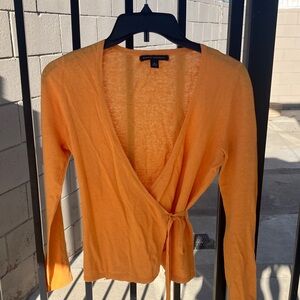 Banana Republic Vibrant Orange Knit Top